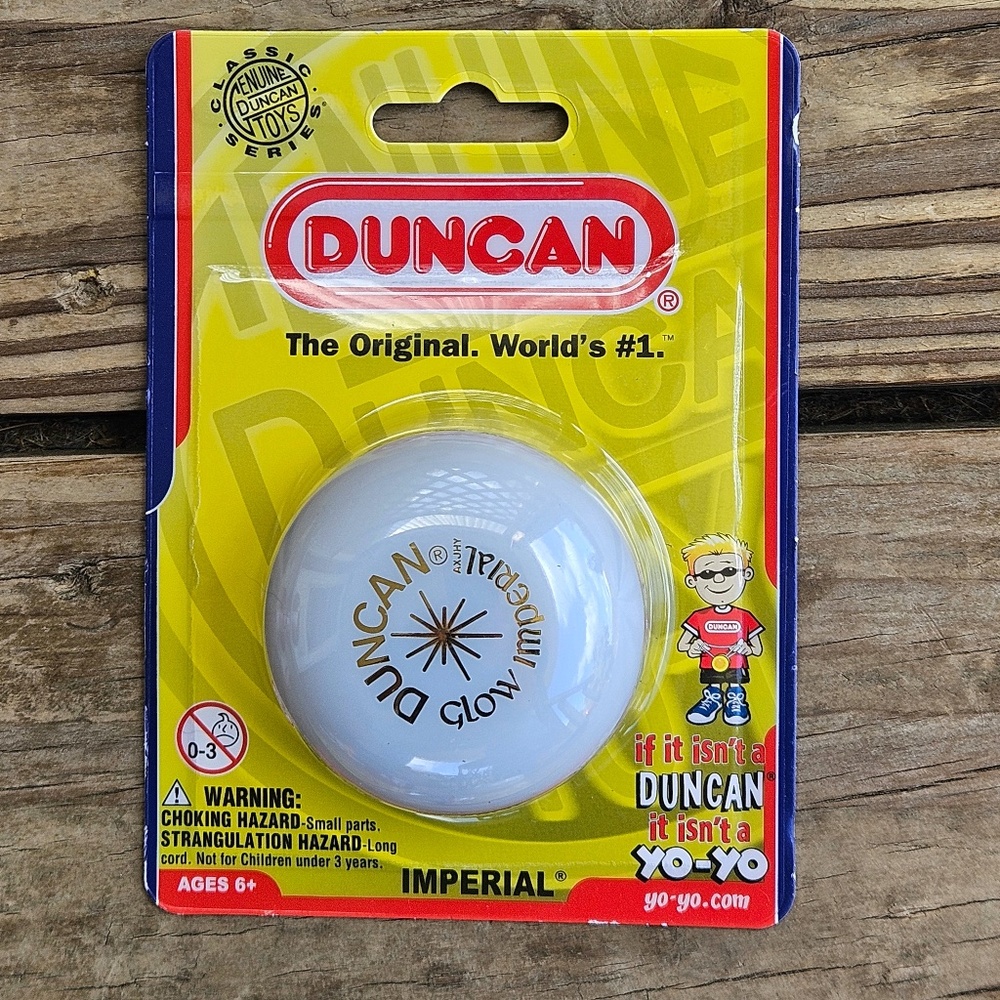 Duncan Glow In The Dark Imperial Yo-Yo Classic White/Gold New Factory Sealed